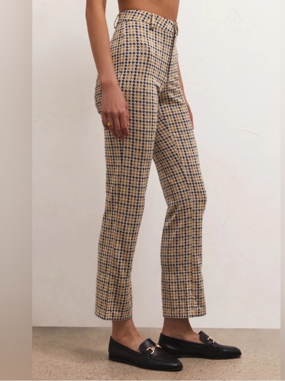 Nwt Z Supply Kastor Houndstooth Spiced Rum pant Large